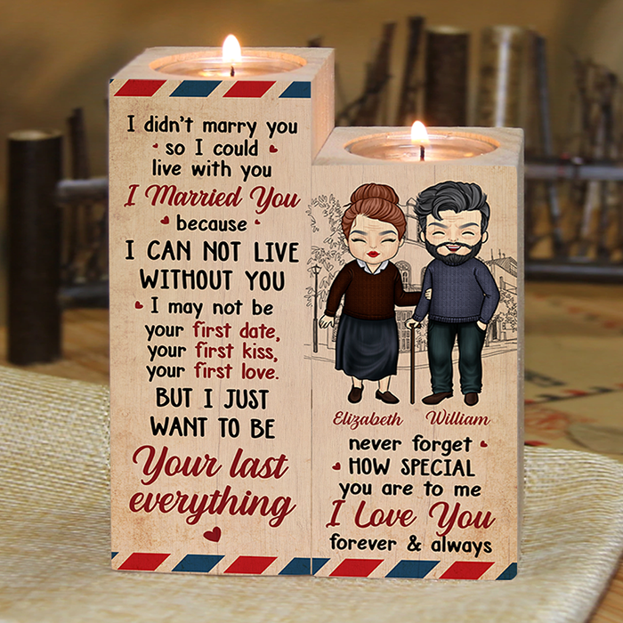 I Just Want To Be Your Last Everything - Gift For Couples, Personalized Candle Holder.