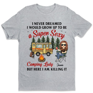 Camping Lady Super Sexy - T-shirt, sweat à capuche et sweat-shirt unisexe personnalisé