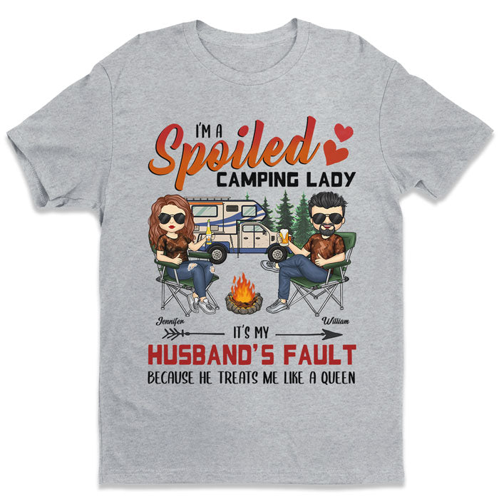 Je suis une campeuse gâtée - T-shirt, sweat à capuche et sweat-shirt unisexe personnalisé