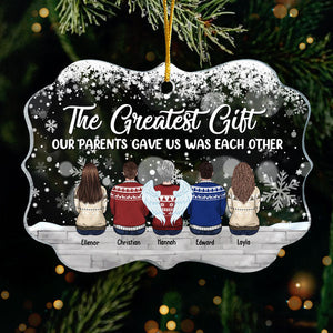 La famille est le plus beau cadeau de Noël ! Décoration personnalisée pour la famille - Acrylique en forme de Benelux - Nouveauté - Cadeau de Noël pour les membres de la famille