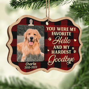 Mon adieu le plus difficile - Décoration de Noël personnalisée en bois avec photo en forme de Benelux - Télécharger une image, un cadeau commémoratif, un cadeau de condoléances, un cadeau de Noël
