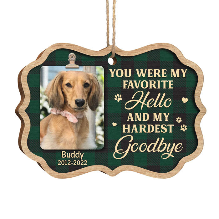 Mon adieu le plus difficile - Décoration de Noël personnalisée en bois avec photo en forme de Benelux - Télécharger une image, un cadeau commémoratif, un cadeau de condoléances, un cadeau de Noël