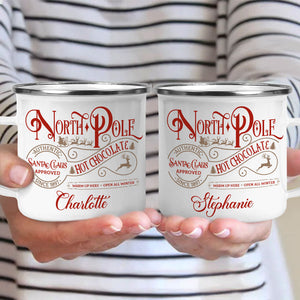 Warm Up Here, Open All Winter - Kid Personalized Hot Chocolate Mug, Cup - Christmas Gift For Birthday Party Favors, Birthday Gift