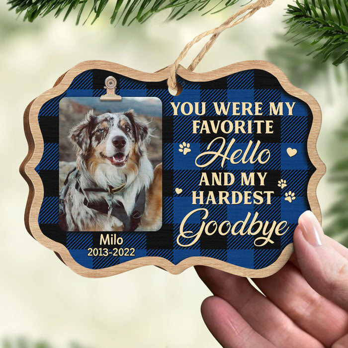 Mon adieu le plus difficile - Décoration de Noël personnalisée en bois avec photo en forme de Benelux - Télécharger une image, un cadeau commémoratif, un cadeau de condoléances, un cadeau de Noël