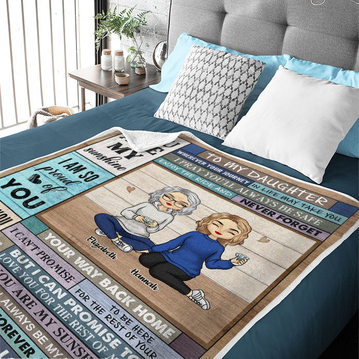 I Pray You'll Always Be Safe - Family Personalized Custom Blanket - Christmas Gift For Family Members