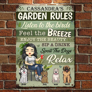Mes règles de jardinage - Plaque métallique personnalisée - Cadeau pour les amateurs de jardinage