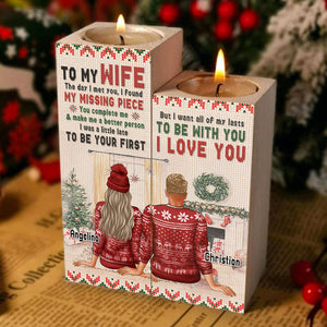 I Want All Of My Lasts To Be With You - Gift For Couples, Personalized Candle Holder.