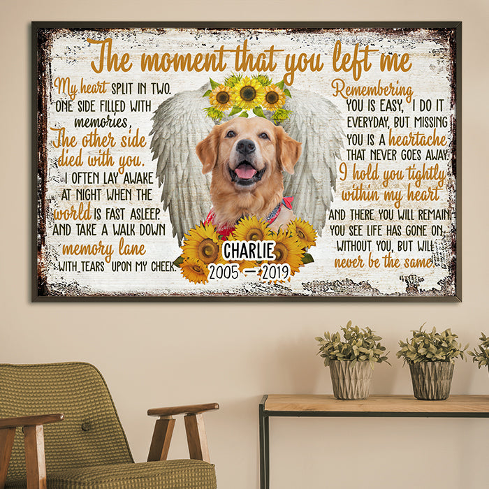 The Moment That You Left Me - Personalized Horizontal Poster.