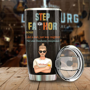 Step Fathor Like A Dad - Personalized Tumbler - Gift For Dad, Gift For Father's Day