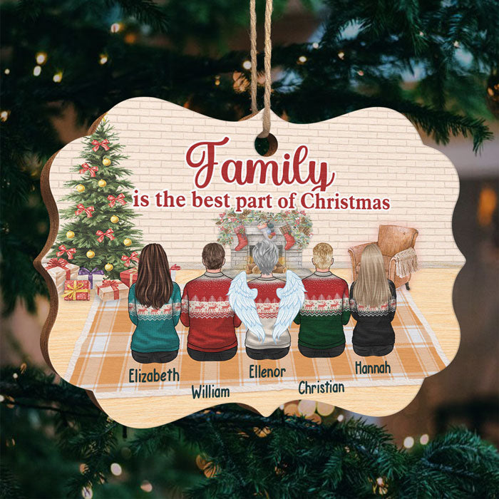 La famille est la meilleure partie de Noël - Décoration de Noël en bois personnalisée en forme de Benelux - Cadeau pour la famille, cadeau de Noël