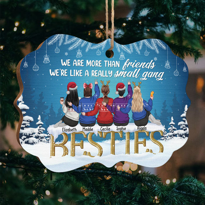 Nous sommes plus que des amis - Décoration de Noël en bois personnalisée en forme de Benelux - Cadeau pour meilleure amie, meilleure amie, sœur, cadeau d'anniversaire pour meilleure amie et amie, cadeau de Noël