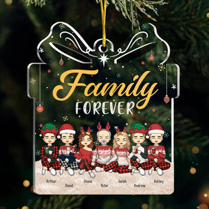 La famille est le plus beau cadeau qui soit ! Décoration personnalisée pour la famille ! Boîte cadeau en acrylique ! Cadeau de Noël pour les membres de la famille