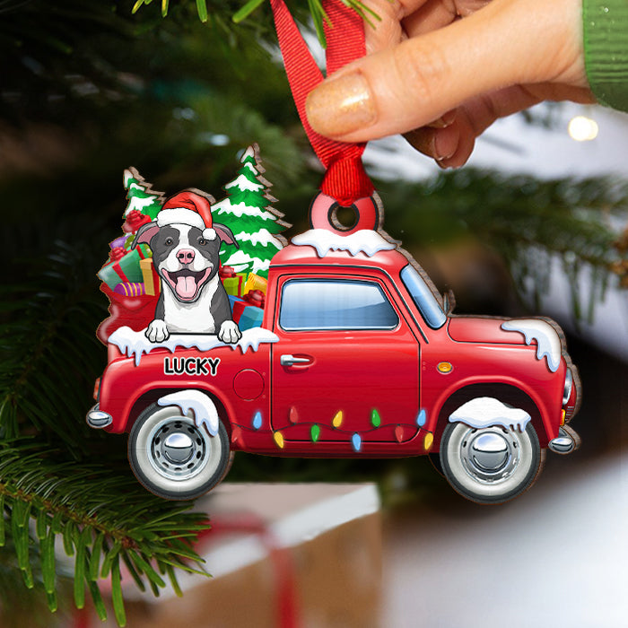 Loads Of Love - Dogs & Cats Merry Christmas - Personalized Shaped Ornament.