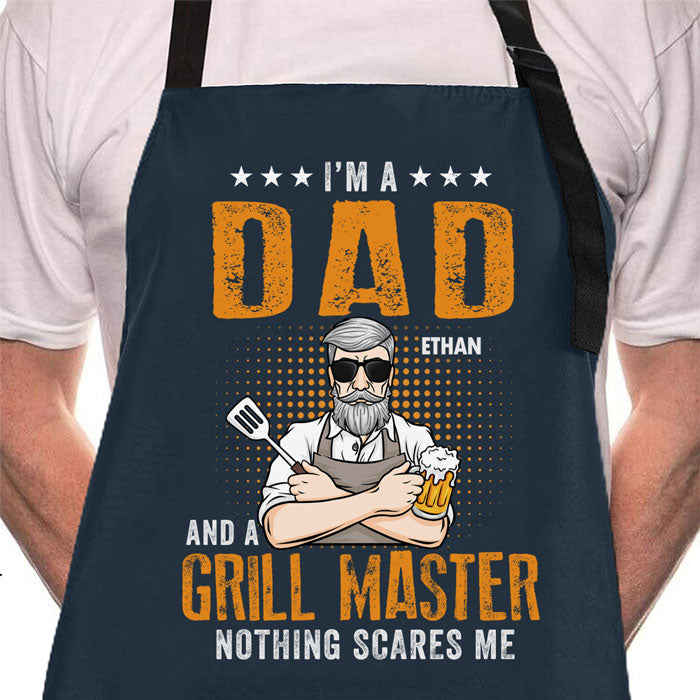 Je suis papa et maître du gril - Cadeau pour papa - Tablier personnalisé