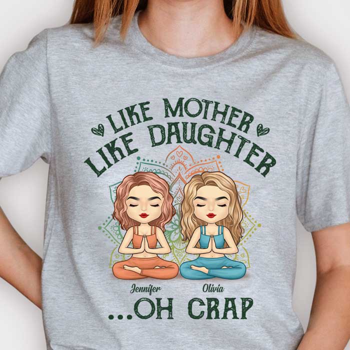 Telle mère, telle fille, oh merde ! Cadeau pour maman, t-shirt unisexe personnalisé, sweat à capuche