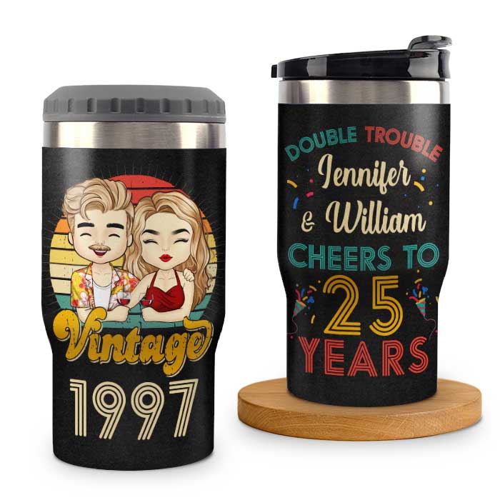 Double Trouble Together - Glacière personnalisée - Cadeau pour couple, mari et femme