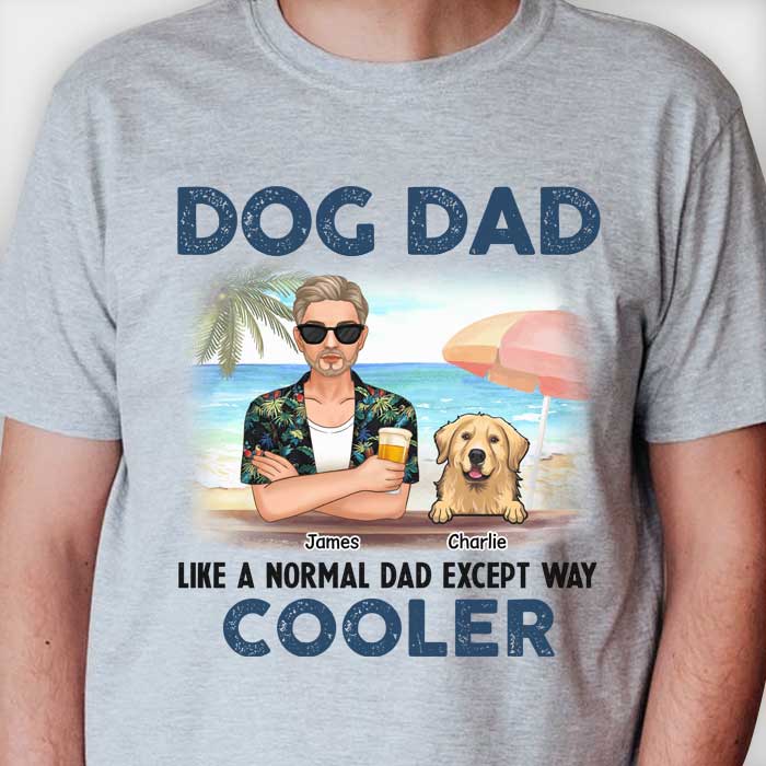 Papa chien comme un papa normal - T-shirt et sweat à capuche unisexe personnalisé - Cadeau pour les amoureux des animaux