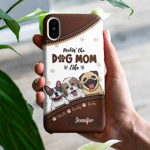 Une vie de maman chien à la hauteur ! Cadeau pour maman chien, coque de téléphone personnalisée