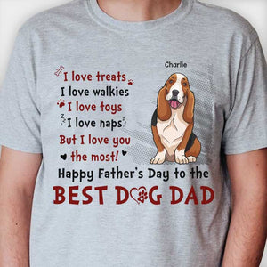 Meilleur papa chien, on t'aime plus que tout - Cadeau pour la fête des pères, t-shirt unisexe personnalisé, sweat à capuche