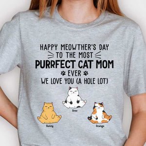 Bonne fête des chats, on t'aime ! T-shirt unisexe personnalisé, sweat à capuche, cadeau pour les amoureux des chats