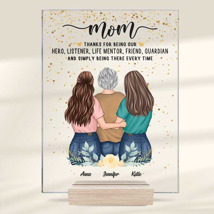 Mom Thanks For Being My Hero - Gift For Mom - Personalized Acrylic Plaque.