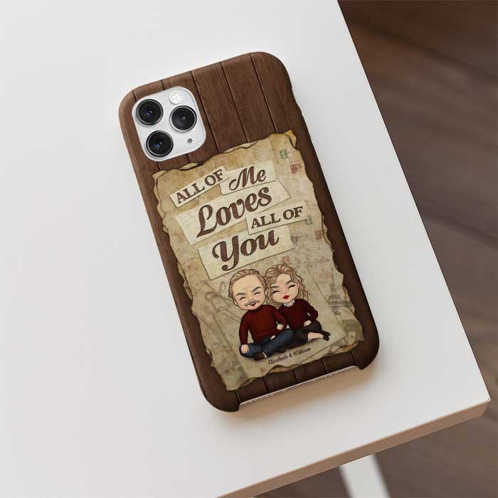 Parce que tout en moi t'aime, tout t'aime - Cadeau pour couples, mari et femme - Coque de téléphone personnalisée