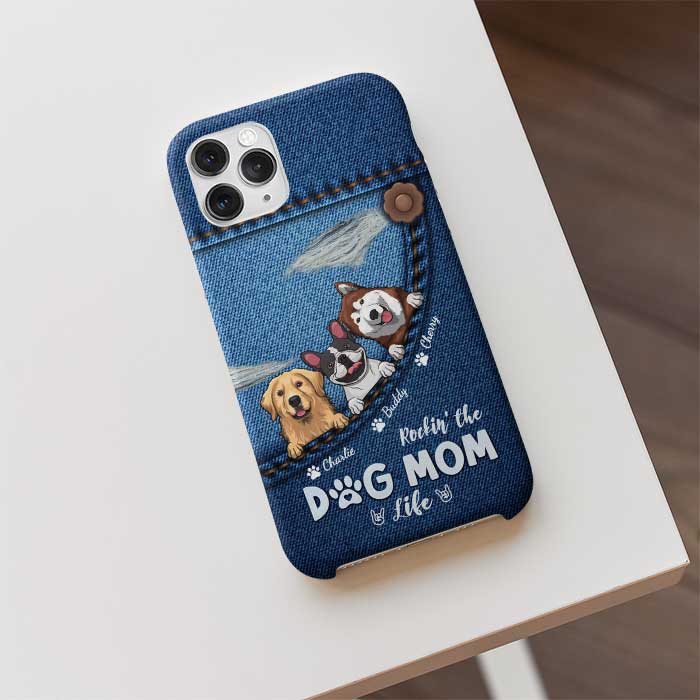 La vie d'une maman de chien : la meilleure maman de chien au monde ! Cadeau pour maman de chien, coque de téléphone personnalisée