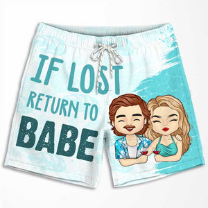 Je suis bébé - Short de plage personnalisé pour couple - Cadeau pour couple, mari et femme