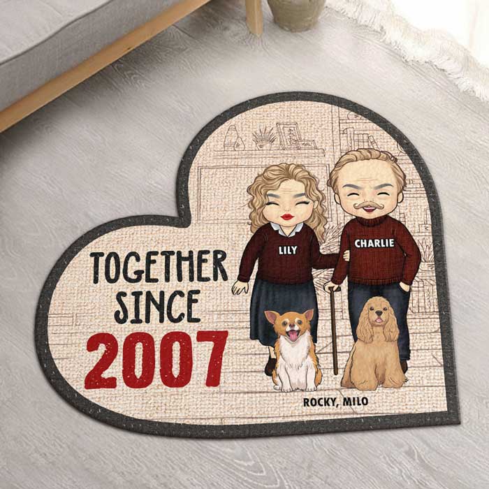 Ensemble depuis - Tapis décoratif personnalisé - Cadeau pour couple, mari et femme