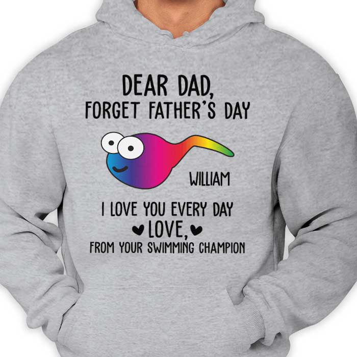 Cher papa, nous t'aimons tous les jours - Cadeau pour la fête des pères - T-shirt unisexe personnalisé, sweat à capuche