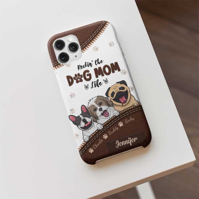Une vie de maman chien à la hauteur ! Cadeau pour maman chien, coque de téléphone personnalisée