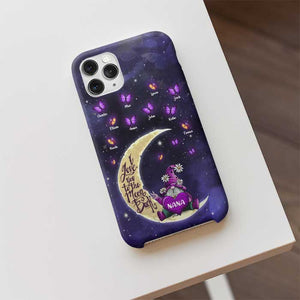 Grand-mère, maman, je t'aime jusqu'à la lune et retour - Cadeau pour maman, grand-mère - Coque de téléphone personnalisée