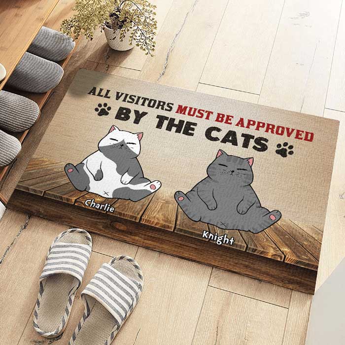 Tapis décoratif personnalisé pour chats - Cadeau pour les amoureux des animaux