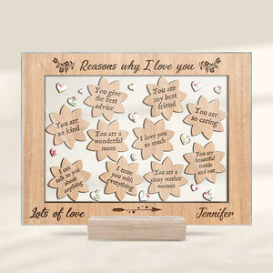 Tu es belle à l'intérieur comme à l'extérieur - Cadeau pour maman, plaque acrylique personnalisée