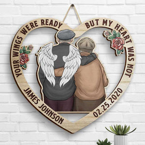 Always On My Mind, Forever In My Heart - Personalized Shaped Wood Sign.