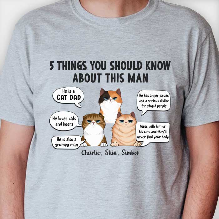 Five Things You Should Know She Is A Cat Mom - Mother's Day Gifts, Gift For Cat Mom - Personalized Unisex T-shirt, Hoodie.