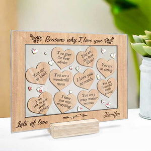 Tu es belle à l'intérieur comme à l'extérieur - Cadeau pour maman, plaque acrylique personnalisée