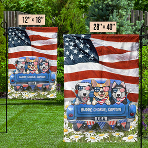 Happy Independence Day For Dogs - 4th Of July Decoration - Personalized Dog Flag.