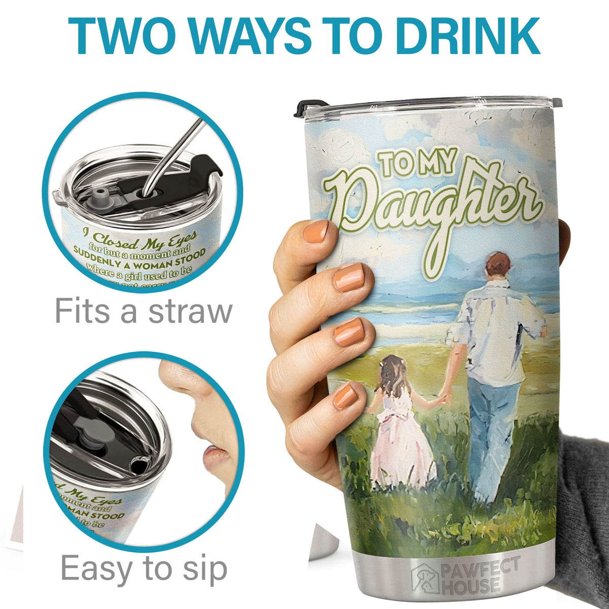 Le moment dont je suis le plus fier est de dire aux autres que tu es ma fille - Tumbler - À ma fille, cadeau pour fille, cadeau de papa pour fille, cadeau d'anniversaire pour fille