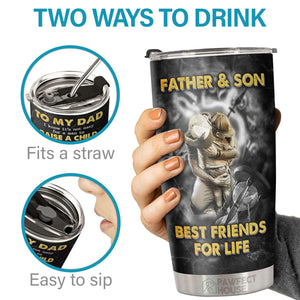 Je sais que ce n'est pas facile pour un homme d'élever un enfant - Tumbler - À mon père, cadeau pour papa, cadeau de papa de la part de sa fille et de son fils, cadeau d'anniversaire pour papa