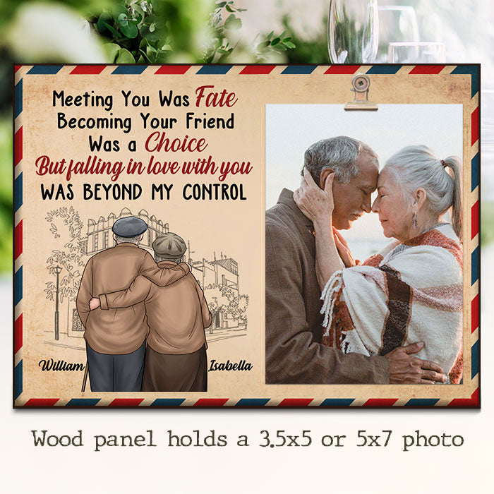 Falling In Love With You Was Beyond My Control - Gift For Couples, Personalized Photo Frame.