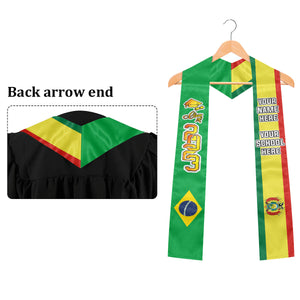 Drapeau du pays, promotion 2024, meilleur cadeau pour la remise des diplômes - Étole de remise des diplômes personnalisée
