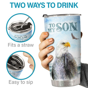 Quand tu as besoin de moi, je sors de l'ombre - Tumbler - À mon fils, cadeau pour fils, cadeau de papa pour fils, cadeau d'anniversaire pour fils