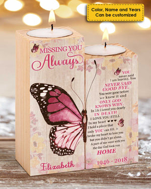 Missing You Always - Personalized Candle Holder.