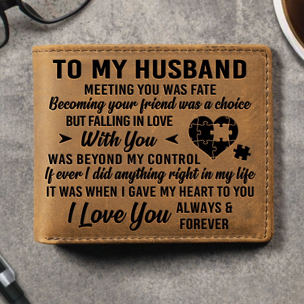 Meeting You Was Fate - Bifold Wallet - Gift For Couples, Husband Wife