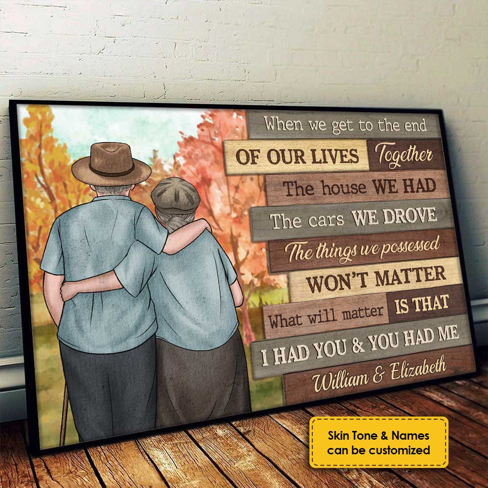 Notre joyeux voyage comptera - Affiche horizontale personnalisée - Cadeau pour couples, mari et femme