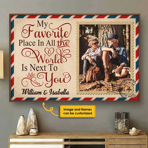 I Adore Staying Next To You - Personalized Horizontal Poster.