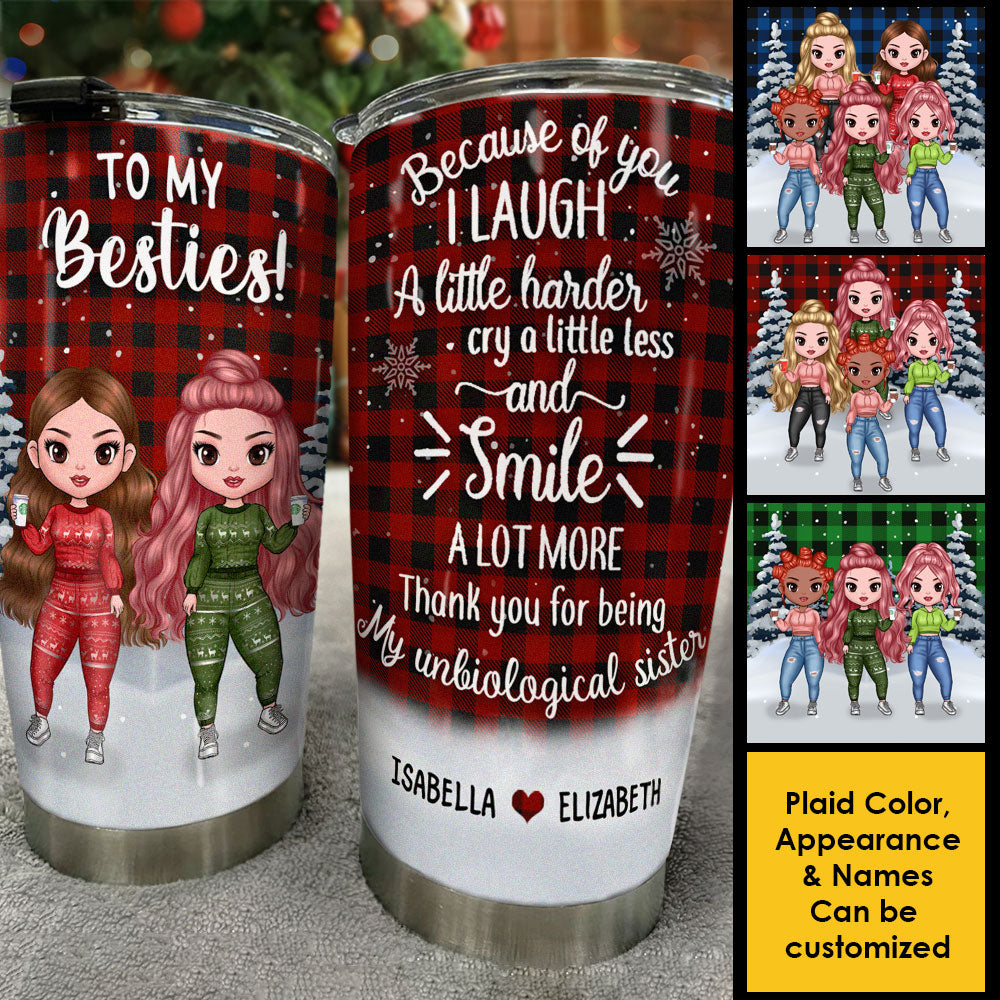 To My Bestie - Friends Become Sisters - Personalized Tumbler.
