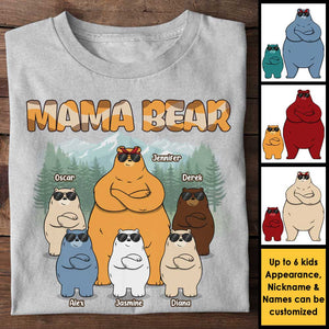 Famille d'oursons Mama &amp; Kids - T-shirt et sweat à capuche unisexe personnalisé - Cadeau pour maman et grand-mère