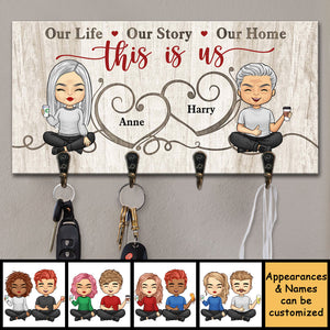 C'est notre vie, notre histoire et notre maison - Porte-clés personnalisé, porte-clés - Cadeaux d'anniversaire, cadeau pour couples, mari et femme